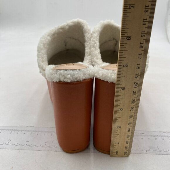 Pazzion Brown Comfy Thick Platform Round Toe Slip On Block High Heel Clogs Mules - Picture 4 of 7